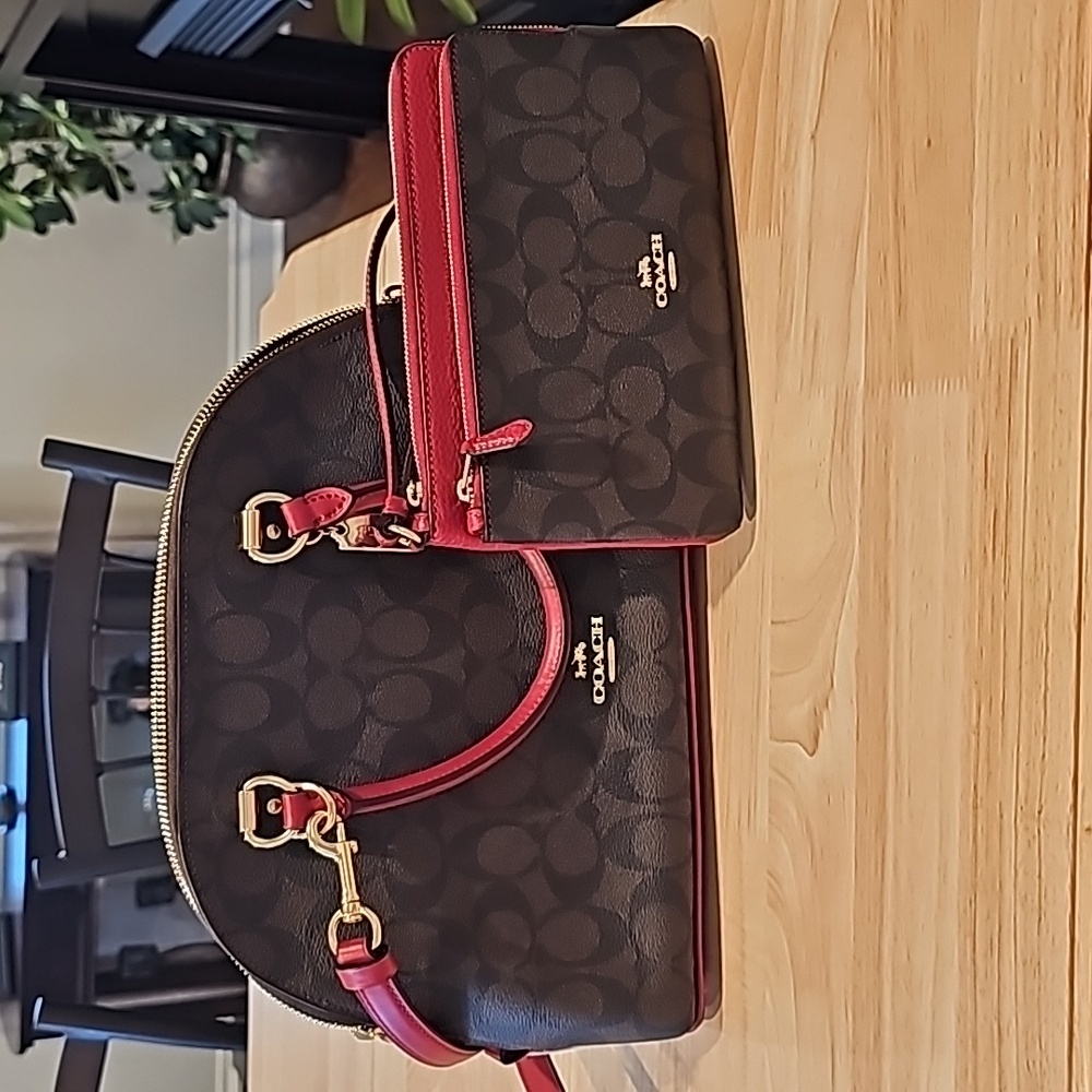 Coach bag and matching wallet/wristlet